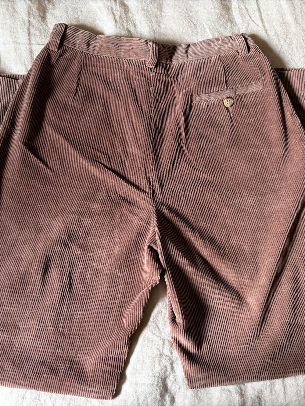 Liz Claiborne Brown Corduroy Pleated Trousers - Picture 3 of 5